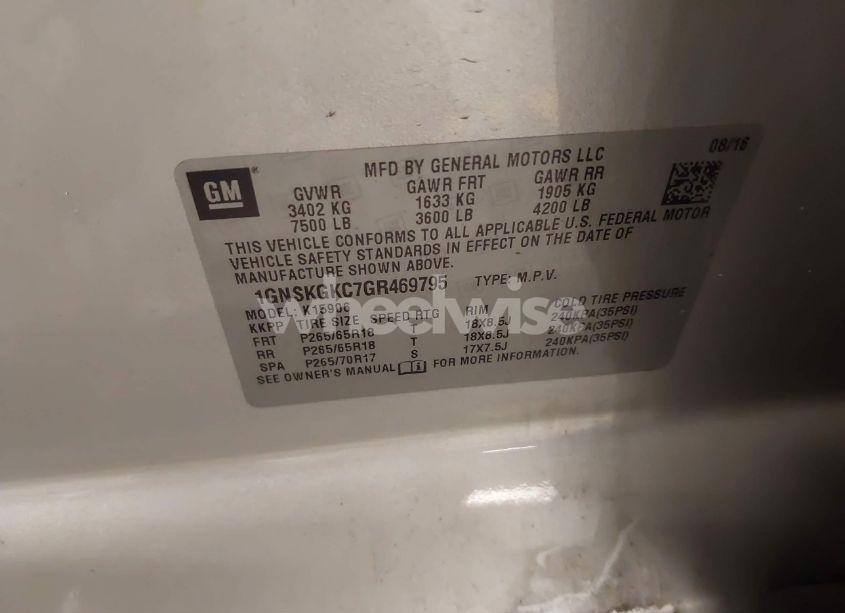 Photo 9 of 2016 Chevrolet Suburban LS (VIN 1GNSKGKC7GR469795)