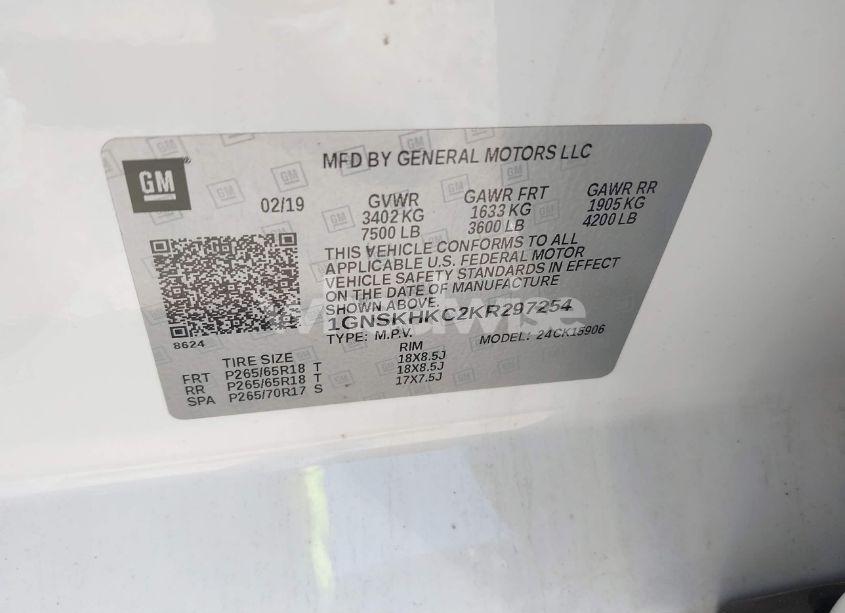 Photo 9 of 2019 Chevrolet Suburban LT (VIN 1GNSKHKC2KR297254)