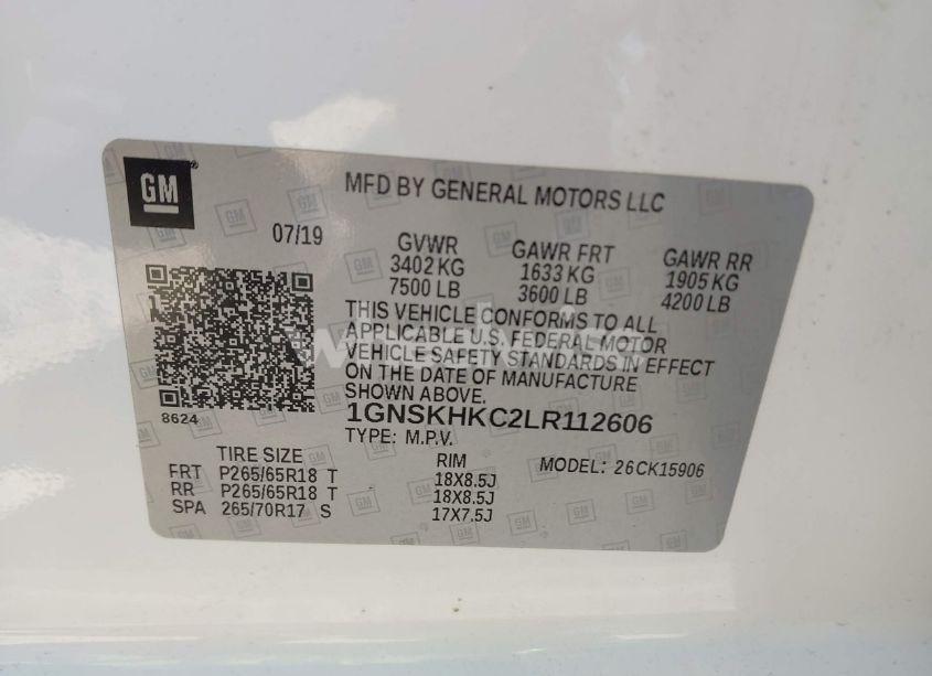 Photo 9 of 2020 Chevrolet Suburban 4WD LT (VIN 1GNSKHKC2LR112606)