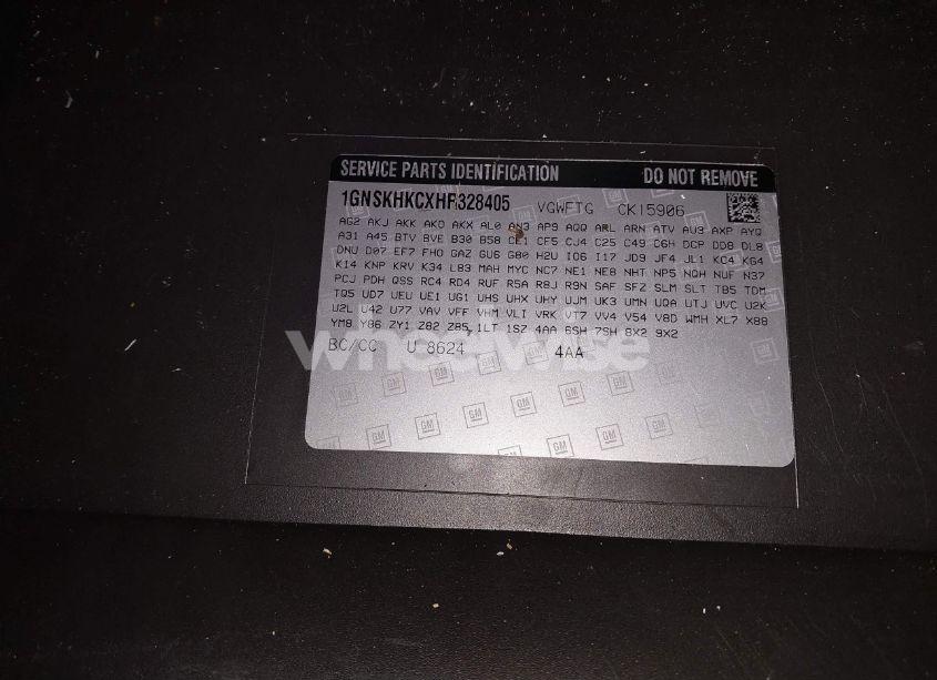 Photo 9 of 2017 Chevrolet Suburban LT (VIN 1GNSKHKCXHR328405)