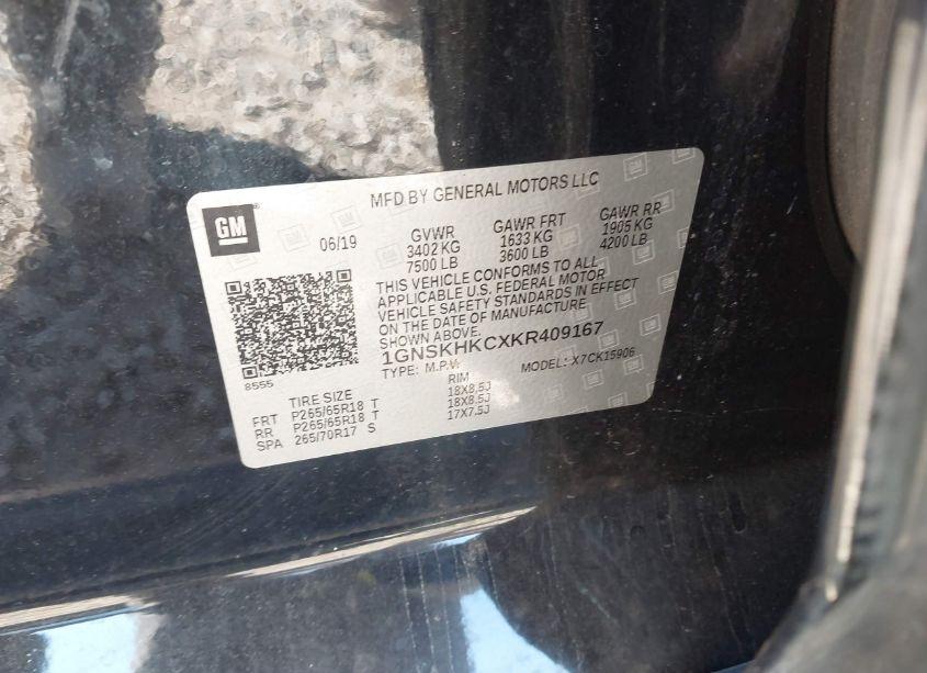 Photo 9 of 2019 Chevrolet Suburban LT (VIN 1GNSKHKCXKR409167)