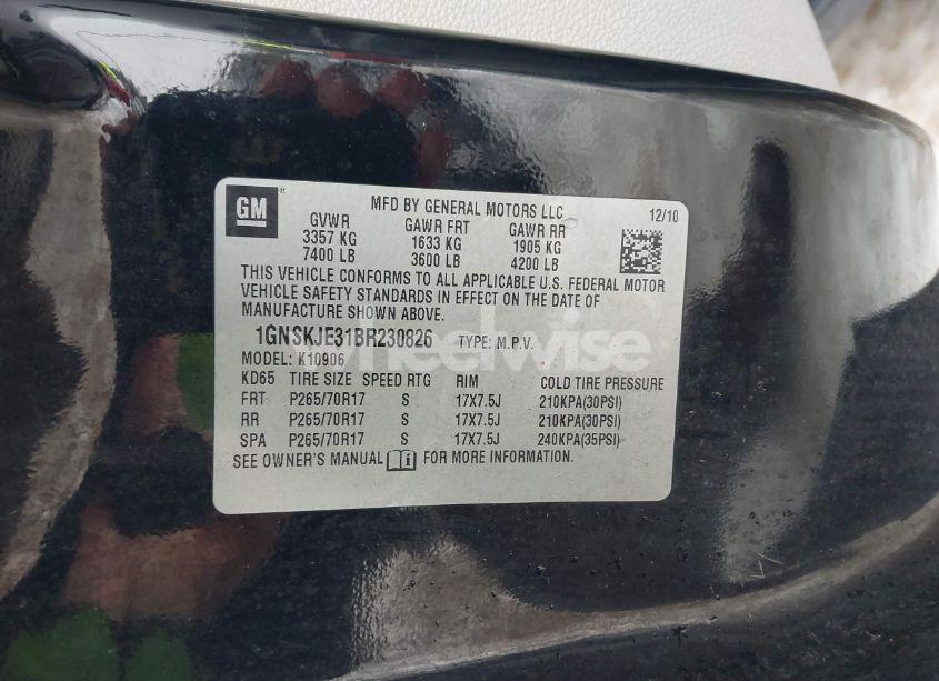 Photo 9 of 2011 Chevrolet Suburban 1500 LT1 (VIN 1GNSKJE31BR230826)