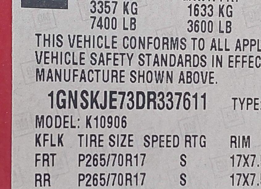 Photo 9 of 2013 Chevrolet Suburban 1500 LT (VIN 1GNSKJE73DR337611)