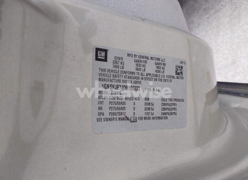 Photo 9 of 2013 Chevrolet Suburban 1500 LT (VIN 1GNSKJE74DR166223)