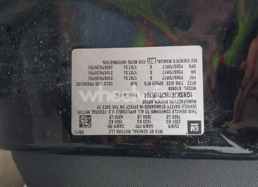 Photo 9 of 2012 Chevrolet Suburban 1500 LT (VIN 1GNSKJE78CR105794)