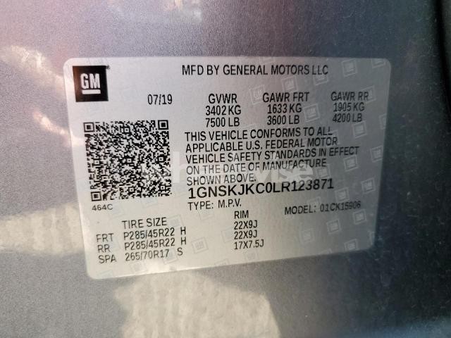 Photo 10 of 2020 CHEVROLET SUBURBAN K1500 PREMIER N/A (VIN 1GNSKJKC0LR123871)