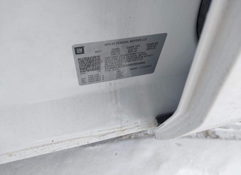 Photo 9 of 2017 Chevrolet Suburban COMMERCIAL FLEET (VIN 1GNSKKEC6HR355691)