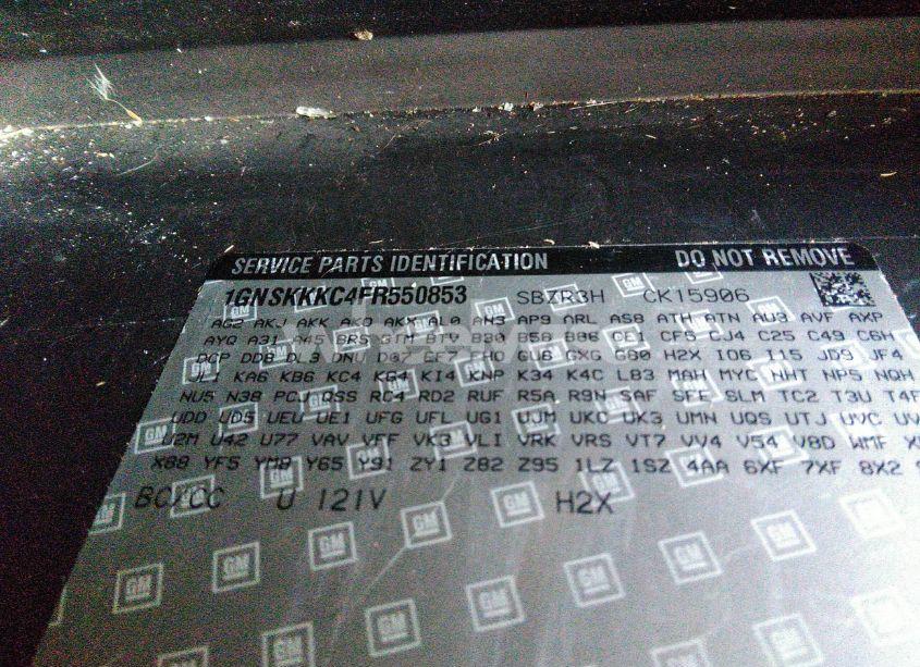 Photo 9 of 2015 Chevrolet Suburban 1500 LTZ (VIN 1GNSKKKC4FR550853)