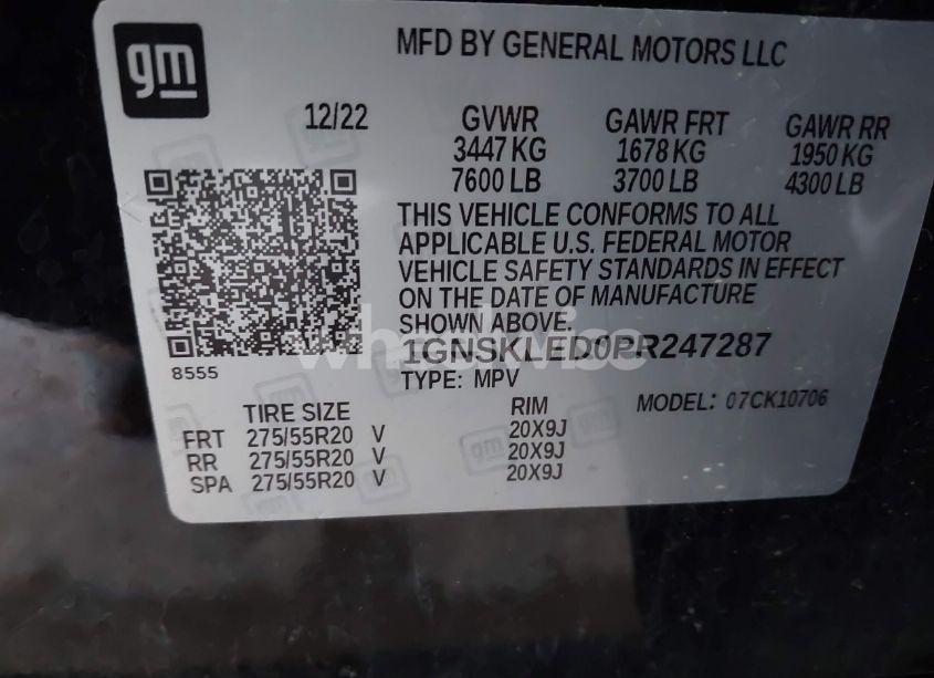 Photo 9 of 2023 Chevrolet Tahoe 4WD COMMERCIAL FLEET (VIN 1GNSKLED0PR247287)