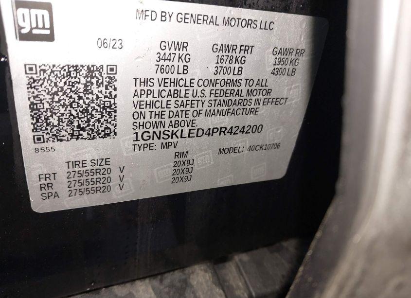 Photo 9 of 2023 Chevrolet Tahoe 4WD COMMERCIAL FLEET (VIN 1GNSKLED4PR424200)