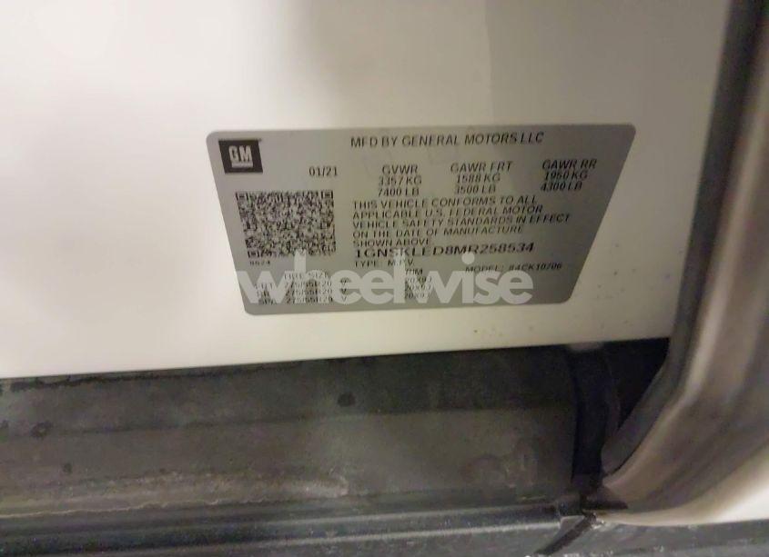 Photo 9 of 2021 Chevrolet Tahoe 4WD COMMERCIAL FLEET (VIN 1GNSKLED8MR258534)