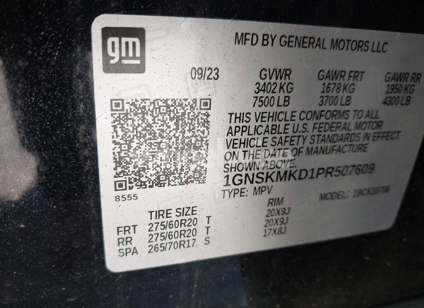 Photo 9 of 2023 Chevrolet Tahoe 4WD LS (VIN 1GNSKMKD1PR507609)