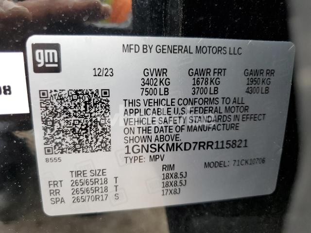 Photo 10 of 2024 CHEVROLET TAHOE K1500 LS (VIN 1GNSKMKD7RR115821)