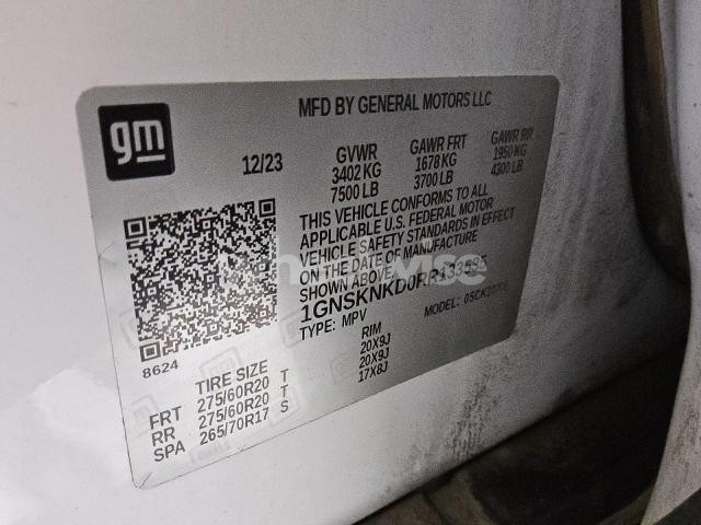 Photo 9 of 2024 CHEVROLET TAHOE K1500 LT (VIN 1GNSKNKD0RR133535)