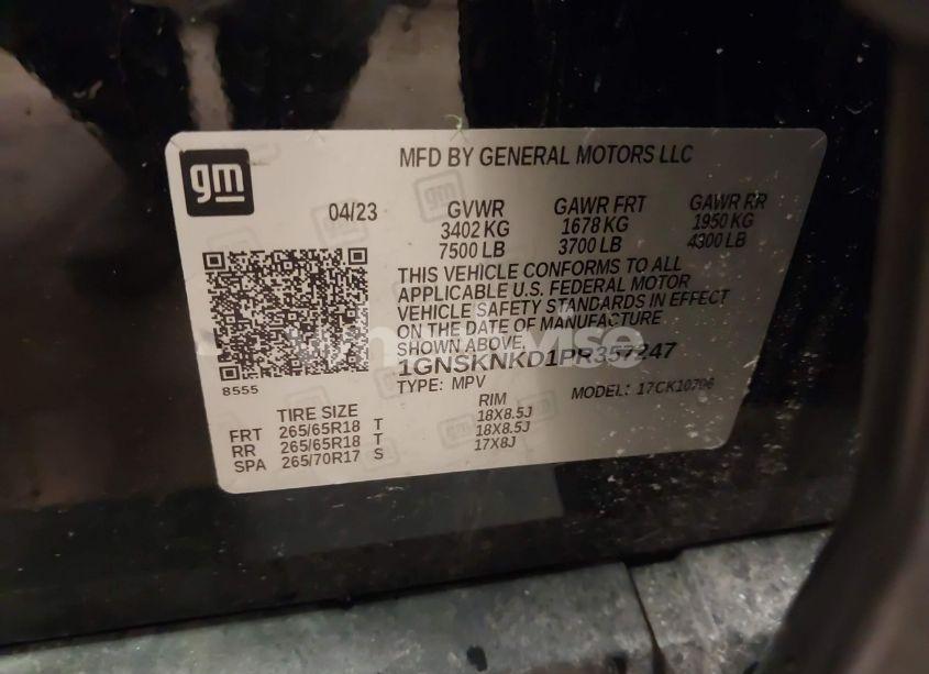 Photo 9 of 2023 Chevrolet Tahoe 4WD LT (VIN 1GNSKNKD1PR357247)