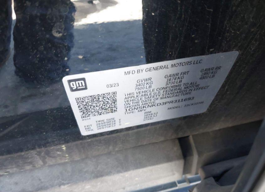 Photo 9 of 2023 Chevrolet Tahoe 4WD LT (VIN 1GNSKNKD3PR311693)