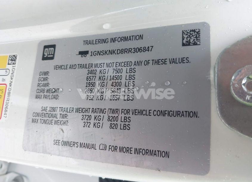 Photo 9 of 2024 Chevrolet Tahoe 4WD LT (VIN 1GNSKNKD8RR306847)