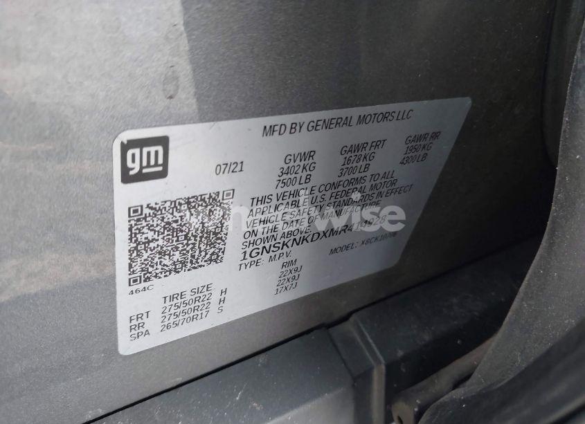 Photo 9 of 2021 Chevrolet Tahoe 4WD LT (VIN 1GNSKNKDXMR414928)