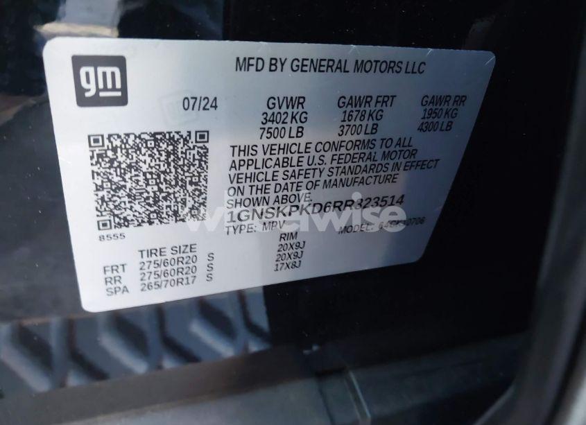 Photo 9 of 2024 Chevrolet Tahoe 4WD Z71 (VIN 1GNSKPKD6RR323514)