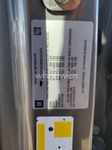 Photo 10 of 2021 CHEVROLET TAHOE K1500 Z71 (VIN 1GNSKPKD8MR152581)