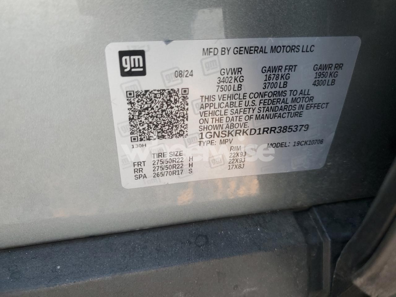 Photo 13 of 2024 CHEVROLET TAHOE K1500 RST (VIN 1GNSKRKD1RR385379)