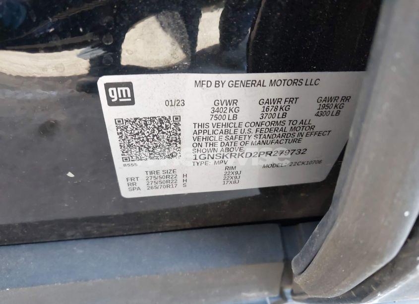 Photo 9 of 2023 Chevrolet Tahoe 4WD RST (VIN 1GNSKRKD2PR279732)