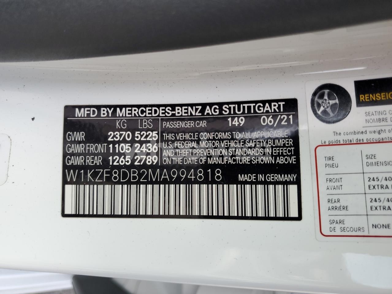 Photo 13 of 2021 MERCEDES-BENZ E 350 (VIN 1GNSKRKD6PR336823)