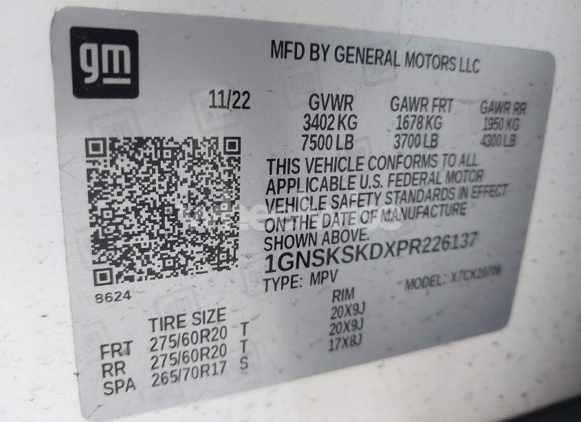 Photo 9 of 2023 Chevrolet Tahoe 4WD PREMIER (VIN 1GNSKSKDXPR226137)