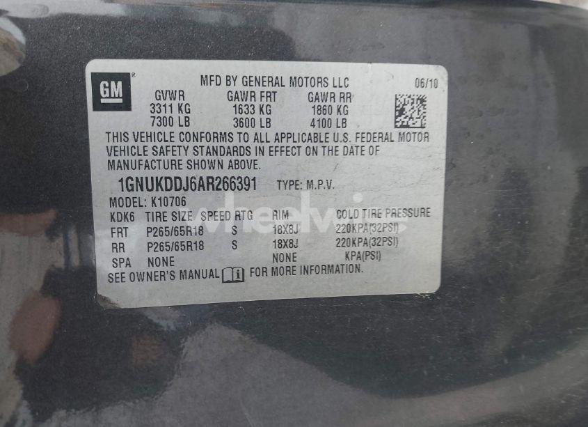 Photo 9 of 2010 Chevrolet Tahoe HYBRID (VIN 1GNUKDDJ6AR266391)