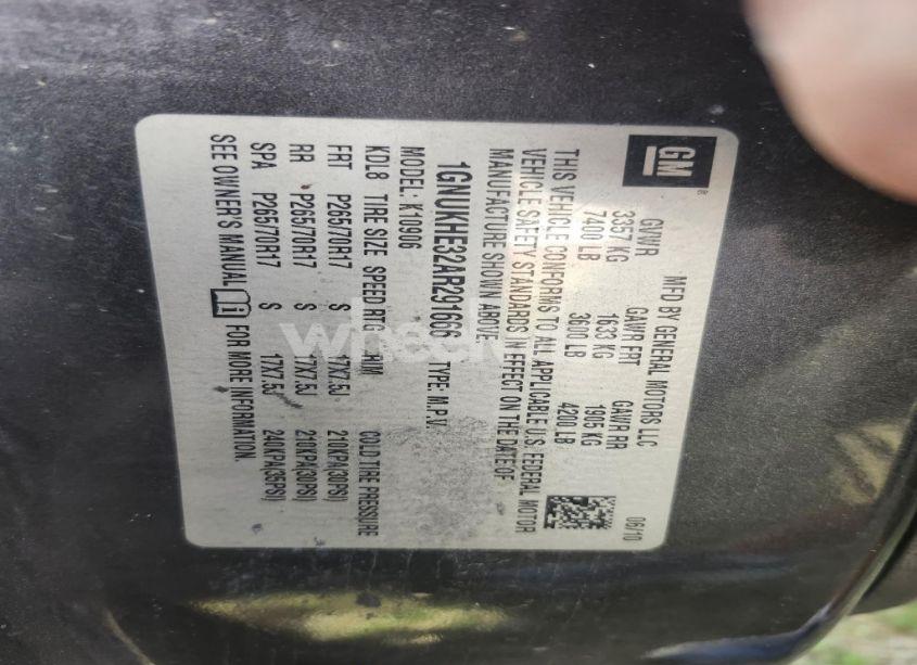 Photo 9 of 2010 Chevrolet Suburban (VIN 1GNUKHE32AR291666)