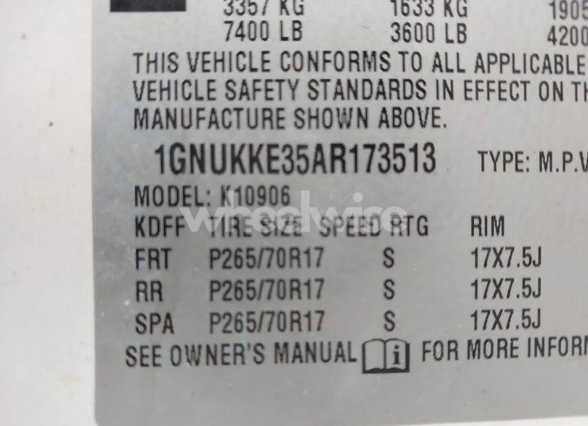 Photo 9 of 2010 Chevrolet Suburban 1500 LTZ (VIN 1GNUKKE35AR173513)