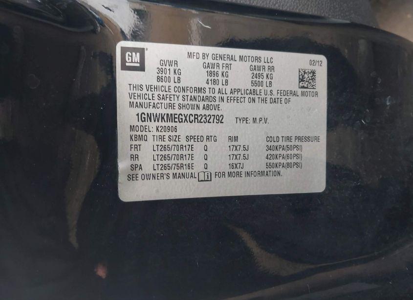 Photo 9 of 2012 Chevrolet Suburban 2500 LT (VIN 1GNWKMEGXCR232792)