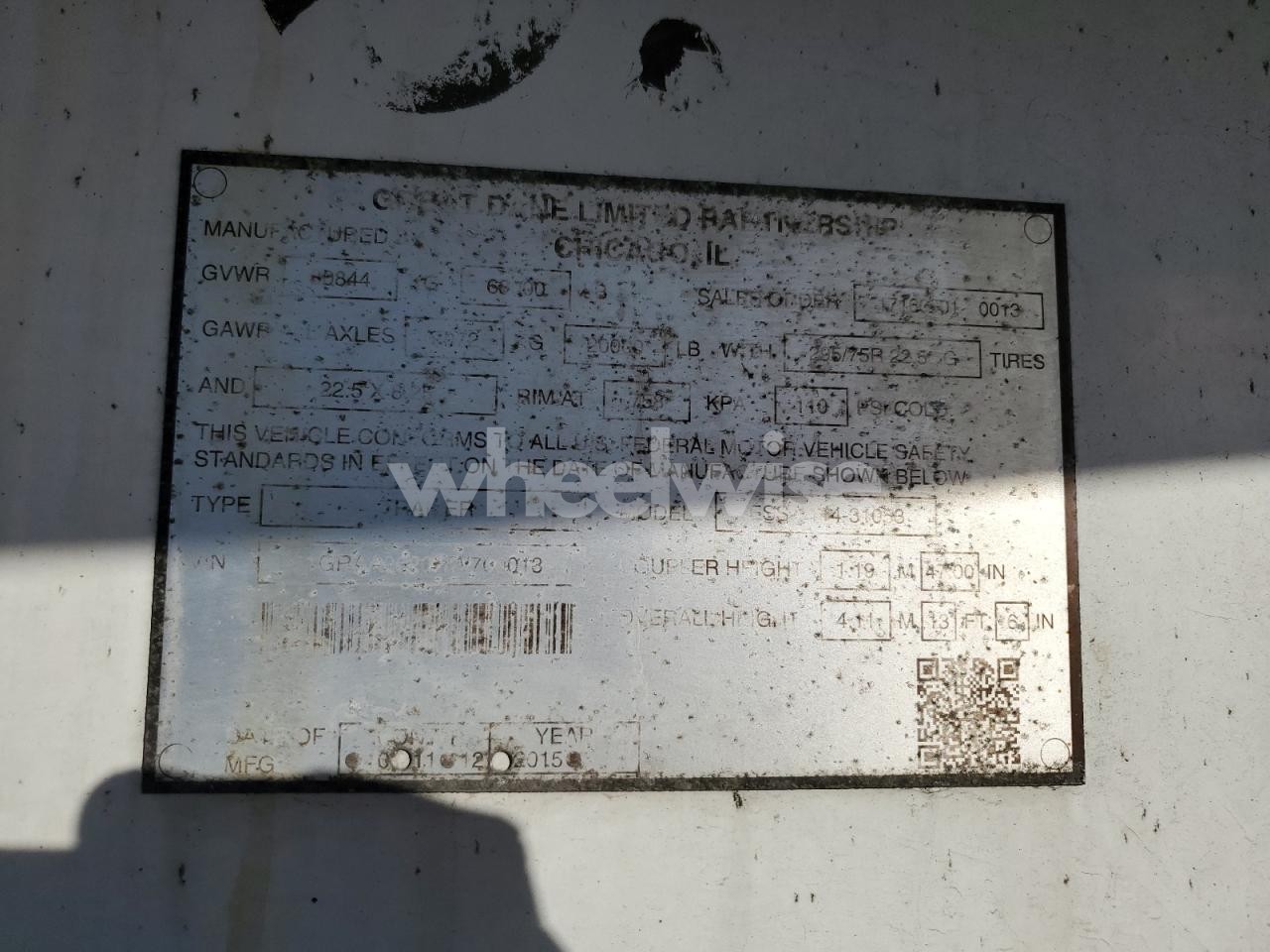 Photo 10 of 2017 GREAT DANE REFRIGERATED VAN TRAILER (VIN 1GRAA0620HW700013)