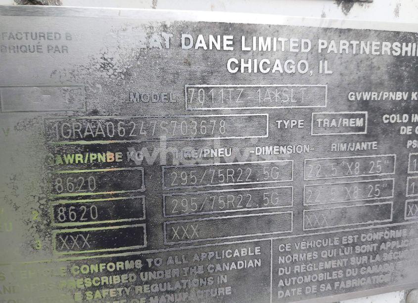 Photo 9 of 2007 Great Dane TRAILERS UNKNOWN (VIN 1GRAA06247S703678)