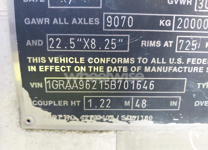 Photo 9 of 2005 Great Dane TRAILERS GREAT DANE TRAILERS (VIN 1GRAA96215B701646)