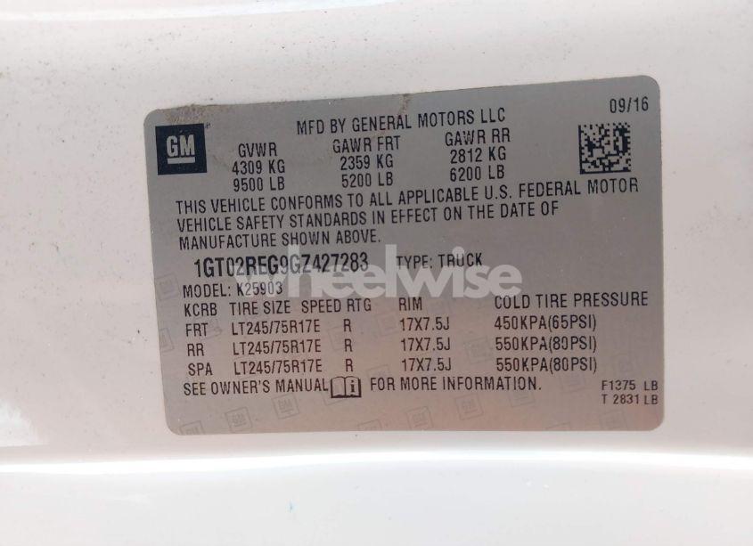 Photo 9 of 2016 Gmc Sierra 2500HD (VIN 1GT02REG9GZ427283)