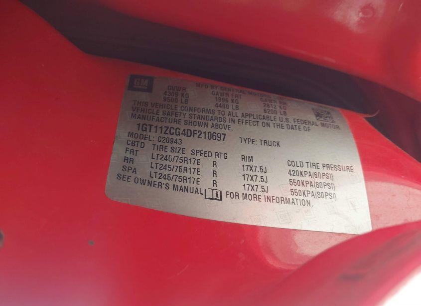 Photo 9 of 2013 Gmc Sierra 2500HD WORK TRUCK (VIN 1GT11ZCG4DF210697)