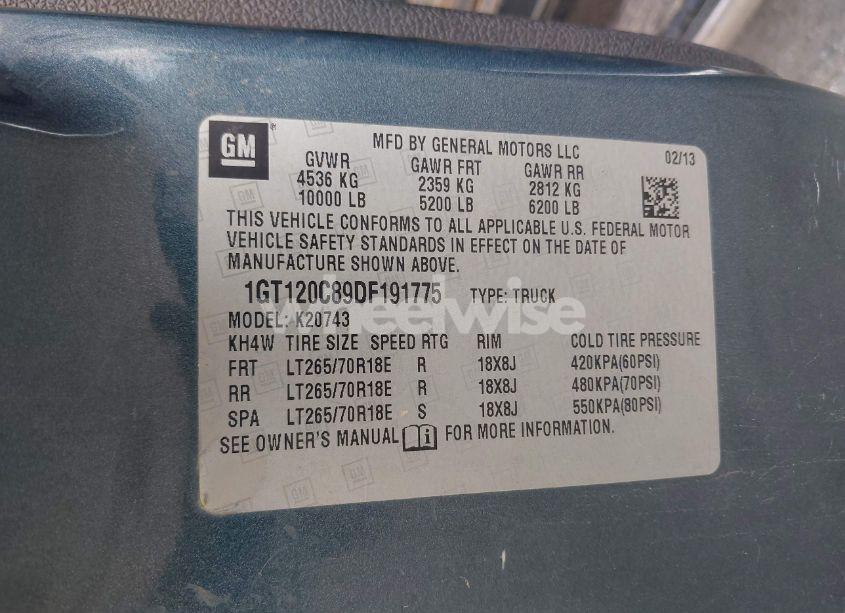 Photo 9 of 2013 Gmc Sierra 2500HD SLE (VIN 1GT120C89DF191775)