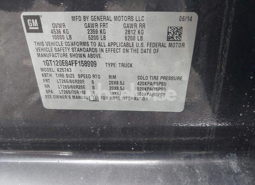 Photo 9 of 2015 Gmc Sierra 2500HD DENALI (VIN 1GT120E84FF158909)