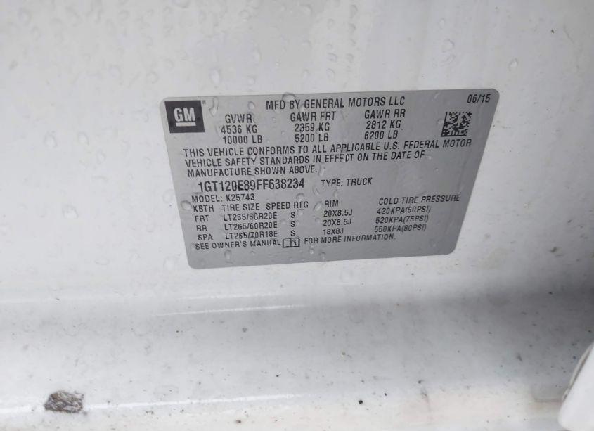 Photo 9 of 2015 Gmc Sierra 2500HD DENALI (VIN 1GT120E89FF638234)