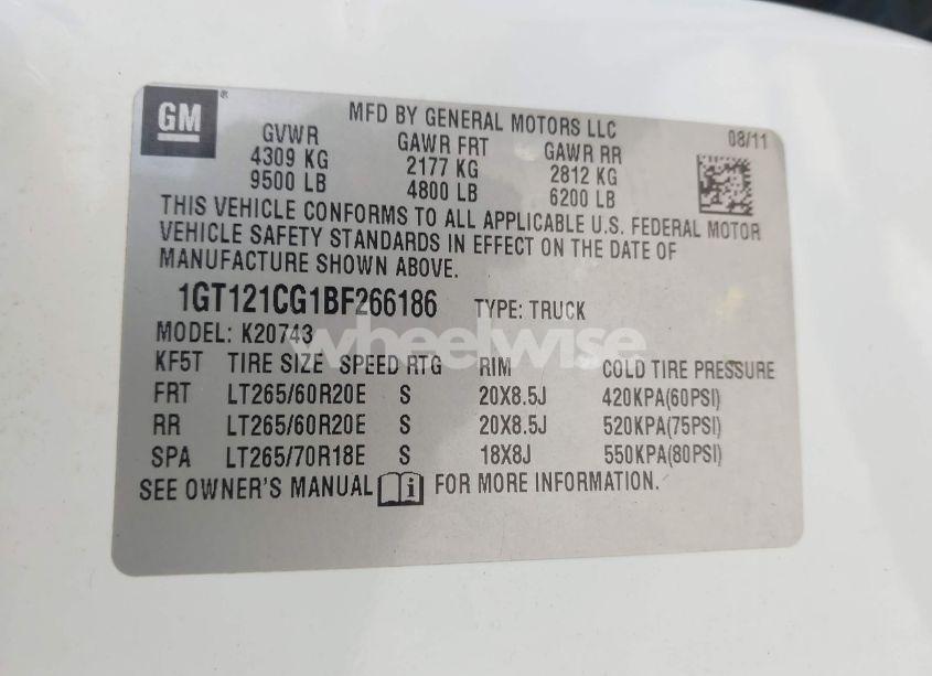 Photo 9 of 2011 Gmc Sierra 2500HD SLT (VIN 1GT121CG1BF266186)