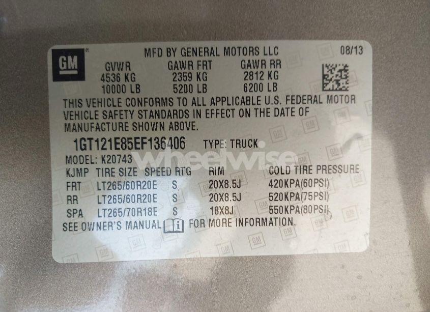 Photo 9 of 2014 Gmc Sierra 2500HD SLT (VIN 1GT121E85EF136406)