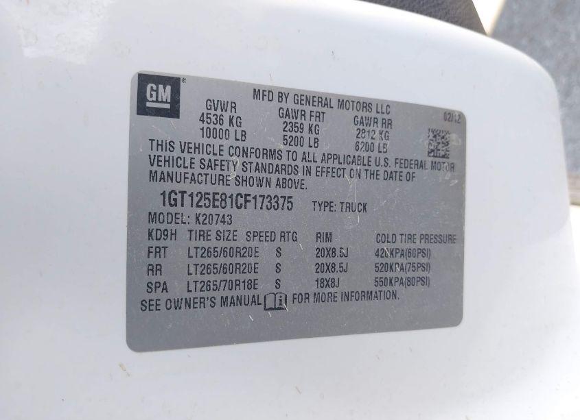 Photo 9 of 2012 Gmc Sierra 2500HD DENALI (VIN 1GT125E81CF173375)