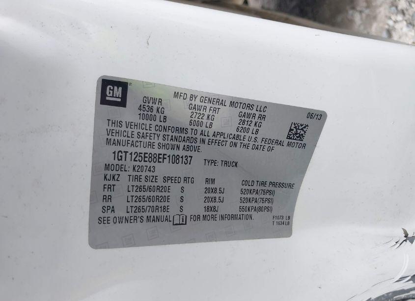 Photo 9 of 2014 Gmc Sierra 2500HD DENALI (VIN 1GT125E88EF108137)