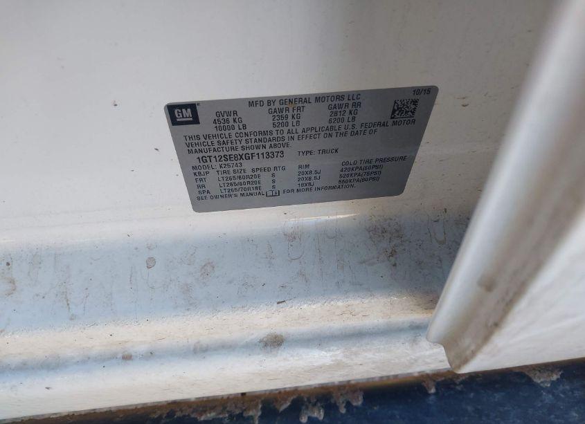 Photo 9 of 2016 Gmc Sierra 2500HD SLE (VIN 1GT12SE8XGF113373)