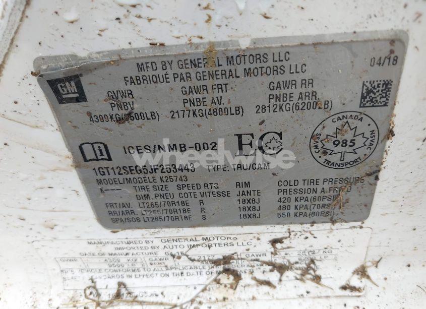 Photo 9 of 2018 Gmc Sierra 2500HD SLE (VIN 1GT12SEG5JF253443)