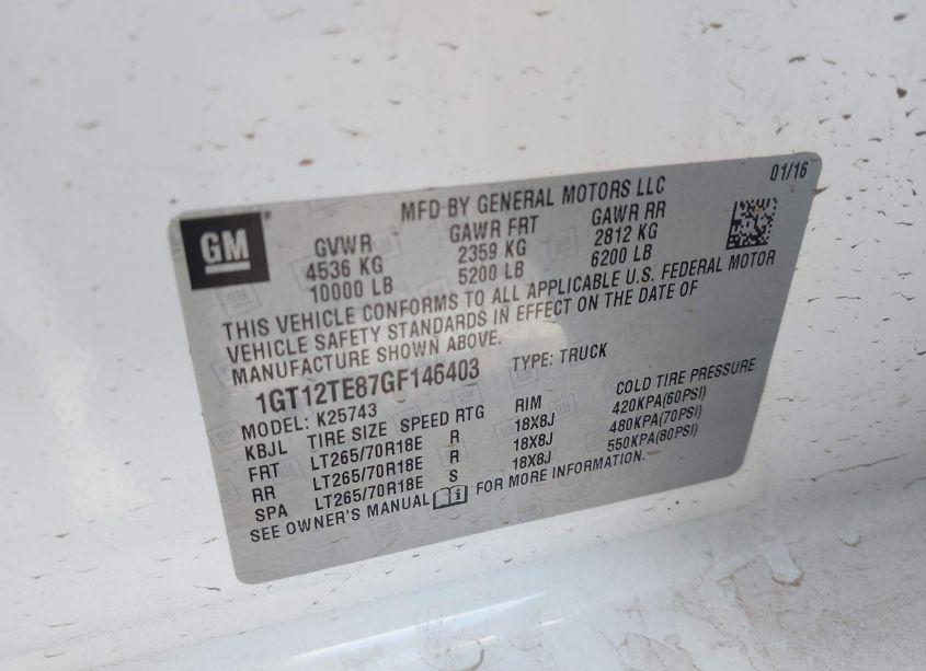 Photo 9 of 2016 Gmc Sierra 2500HD SLT (VIN 1GT12TE87GF146403)