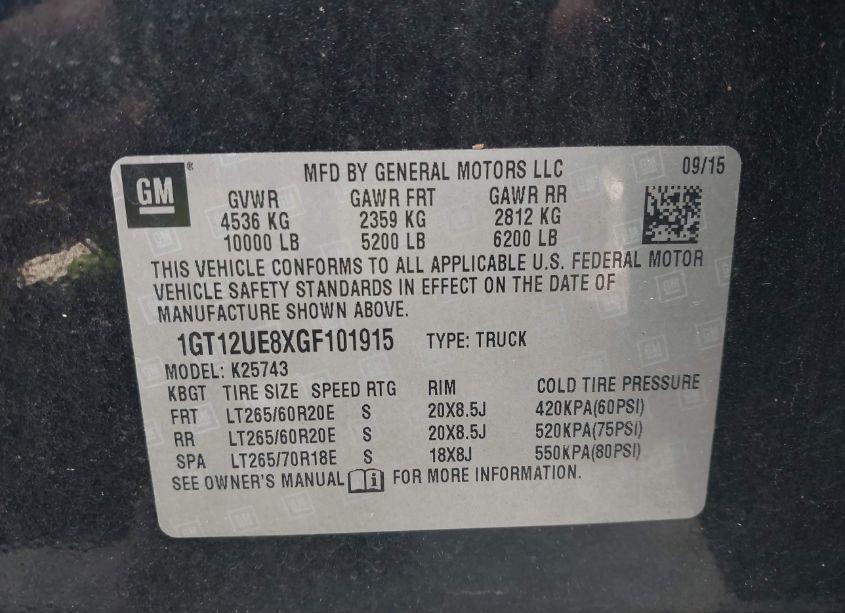 Photo 9 of 2016 Gmc Sierra 2500HD DENALI (VIN 1GT12UE8XGF101915)