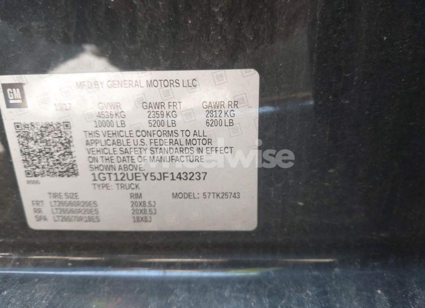 Photo 9 of 2018 Gmc Sierra 2500HD DENALI (VIN 1GT12UEY5JF143237)