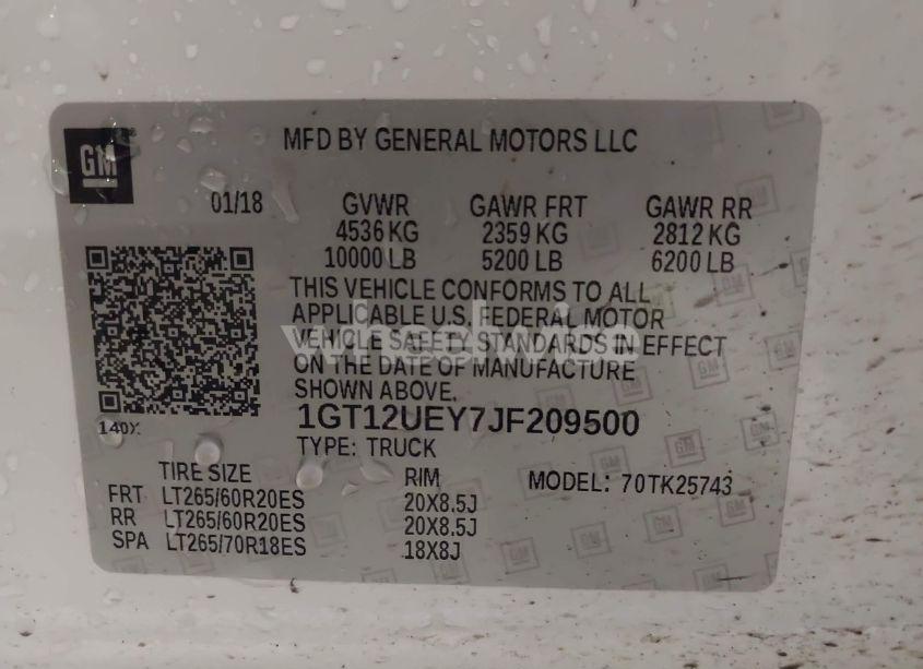 Photo 9 of 2018 Gmc Sierra 2500HD DENALI (VIN 1GT12UEY7JF209500)